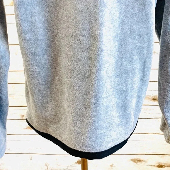 OLD NAVY Men Long Sleeve Partial Zip-Up Gray Collared Fleece Shirt Size Medium - Picture 9 of 12